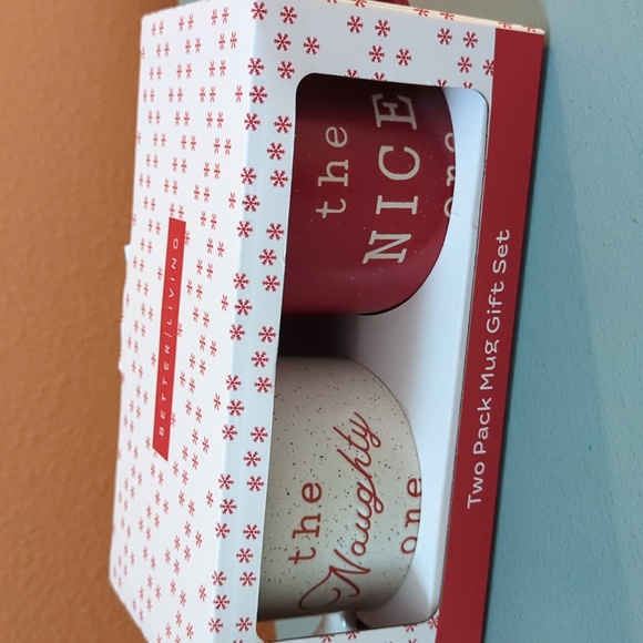 Other - Holiday Mug Set. NWT The Naughty one/The Nice One